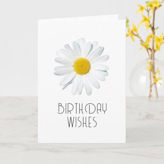 Carte Joyeux Anniversaire | Simple Marguerite (Fleur jaune)