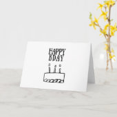 Carte Joyeux anniversaire | Simple Scribble (Fleur jaune)
