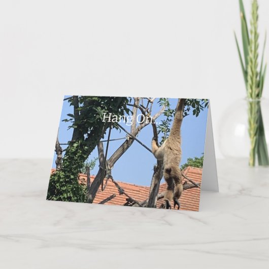 Carte Joyeux Anniversaire, Singe (Devant)