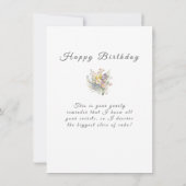 Carte Joyeux Anniversaire Sis Belle Aquarelle Fleurs (Dos)