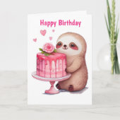 Carte Joyeux anniversaire Sloth (Devant)