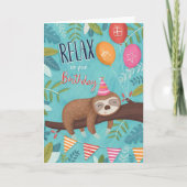 Carte Joyeux anniversaire Sloth (Devant)