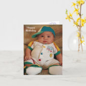 Carte Joyeux anniversaire, Slugger (Fleur jaune)