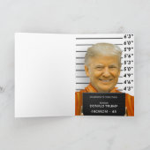 Carte Joyeux anniversaire Smile Trump Mugshot Moron 45 (Intérieur)