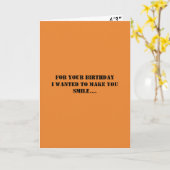 Carte Joyeux anniversaire Smile Trump Mugshot Moron 45 (Fleur jaune)