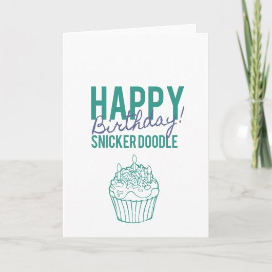 Carte Joyeux Anniversaire Snickerdoodle (Devant)