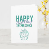 Carte Joyeux Anniversaire Snickerdoodle (Fleur jaune)