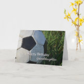 Carte Joyeux anniversaire Soccer Granddaughter (Fleur jaune)