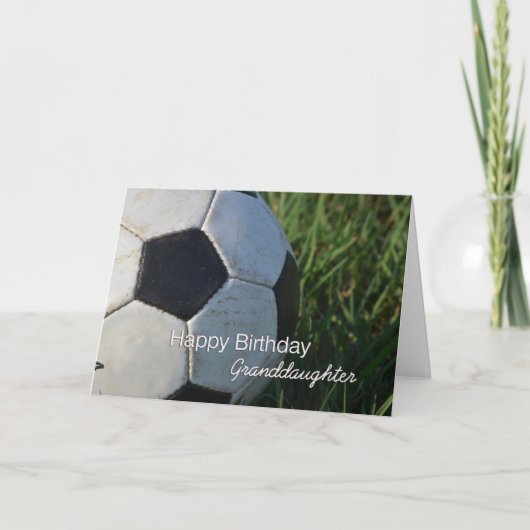 Carte Joyeux anniversaire Soccer Granddaughter (Devant)