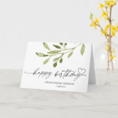 Carte Joyeux Anniversaire Socialement Distant Quarantine (Fleur jaune)