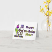Carte Joyeux Anniversaire Sœur - (Fleur jaune)