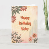 Carte Joyeux Anniversaire Sœur (Devant)