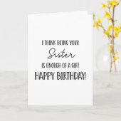 Carte Joyeux anniversaire soeur ! ... drôle (Fleur jaune)