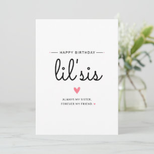 Carte Joyeux Anniversaire Sœur Toujours Ma Sœur, Pour