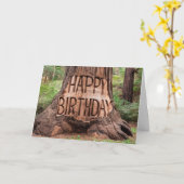 Carte Joyeux anniversaire soigné dans l'arbre (Fleur jaune)