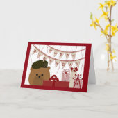 Carte Joyeux anniversaire, soldat du béret vert de l'Arm (Fleur jaune)