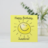 Carte Joyeux anniversaire, soleil ! (Debout devant)