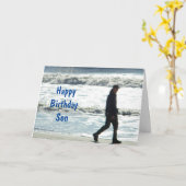 CARTE JOYEUX ANNIVERSAIRE ***SON*** (Fleur jaune)