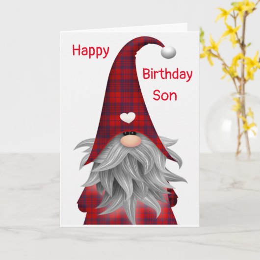 CARTE JOYEUX ANNIVERSAIRE ***SON*** (Fleur jaune)