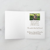 Carte Joyeux Anniversaire Spécial Ami Fun Yorkie Chien (Intérieur)