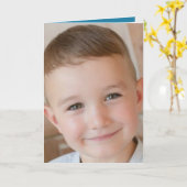 Carte Joyeux anniversaire spécial Grandson photo bleue (Fleur jaune)