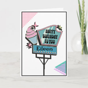 Carte Joyeux Anniversaire Spectaculaire Style Rétro 19
