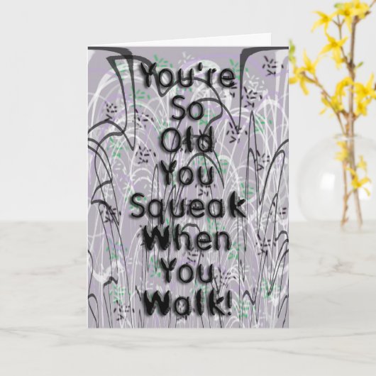 Carte Joyeux Anniversaire Squeaky ! (Fleur jaune)