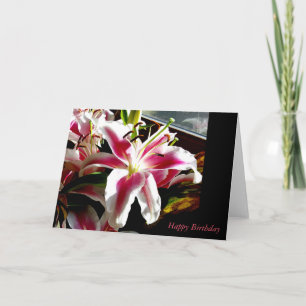 Carte Joyeux anniversaire ~ Stargazer Lily