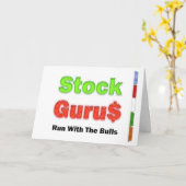 Carte Joyeux anniversaire Stock Trader Services financie (Fleur jaune)