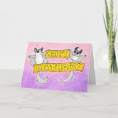 Carte Joyeux Anniversaire Sugar Gliders salutation (Devant)