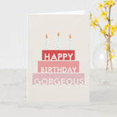 Carte Joyeux anniversaire Superbe papier coupé rose mign (Fleur jaune)