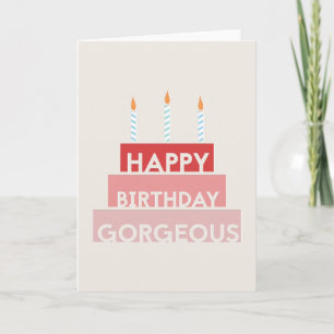 Carte Joyeux anniversaire Superbe papier coupé rose mign