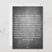 Carte Joyeux anniversaire sur fond tableau noir (Dos)
