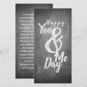 Carte Joyeux anniversaire sur fond tableau noir (Devant / Derrière)