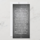 Carte Joyeux anniversaire sur fond tableau noir (Dos)