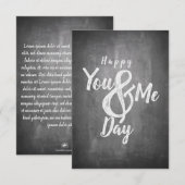 Carte Joyeux anniversaire sur fond tableau noir (Devant / Derrière)