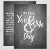 Carte Joyeux anniversaire sur fond tableau noir (Devant / Derrière)
