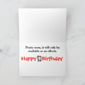 Carte Joyeux anniversaire sur un eBook (Intérieur)
