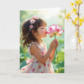 Carte Joyeux anniversaire Sweet Girl (Fleur jaune)