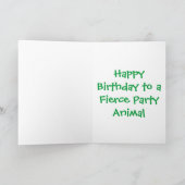 Carte Joyeux anniversaire T-Rex Dinosaur (Intérieur)