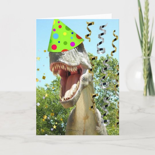 Carte Joyeux Anniversaire T Rex Dinosaur Zazzle Be