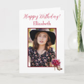 Carte Joyeux anniversaire talon haut photo (Devant)