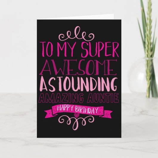 Carte Joyeux Anniversaire Tante (Devant)