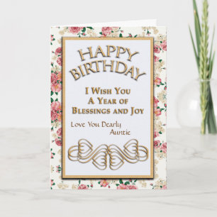 Carte Joyeux Anniversaire Tante Vous Aimez Dearly