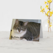 Carte Joyeux anniversaire tardif, (Fleur jaune)