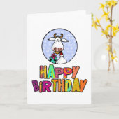 Carte Joyeux anniversaire - Taurus (Fleur jaune)