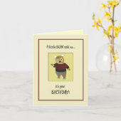 Carte Joyeux Anniversaire Teddy Bear (Fleur jaune)