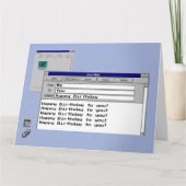 Carte Joyeux Anniversaire Texte Personnalisé Windows 95  (Devant)