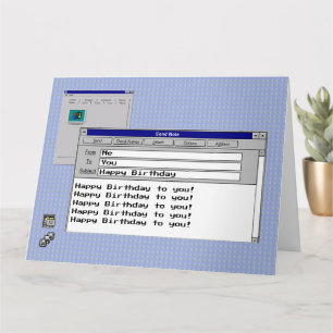 Carte Joyeux Anniversaire Texte Personnalisé Windows 95 