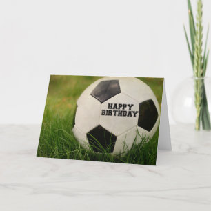 Carte Joyeux anniversaire Textured Soccer Ball